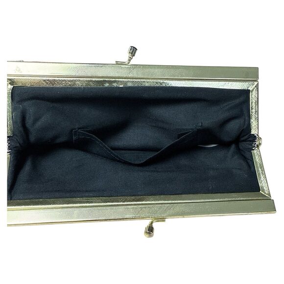 Floral Tapestry Clutch Purse Kiss Lock Bag Made in Hong Kong 50s 60s Elegant - Picture 6 of 7